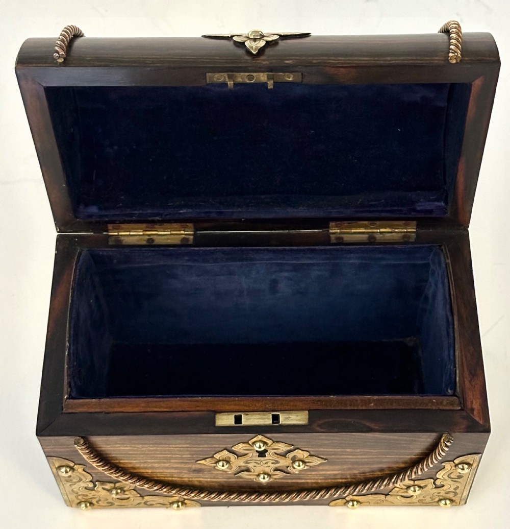 Coromandel Domed Casket with Brass Decoration  View IX