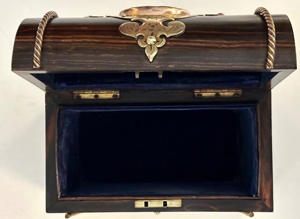 Coromandel Domed Casket with Brass Decoration  View X