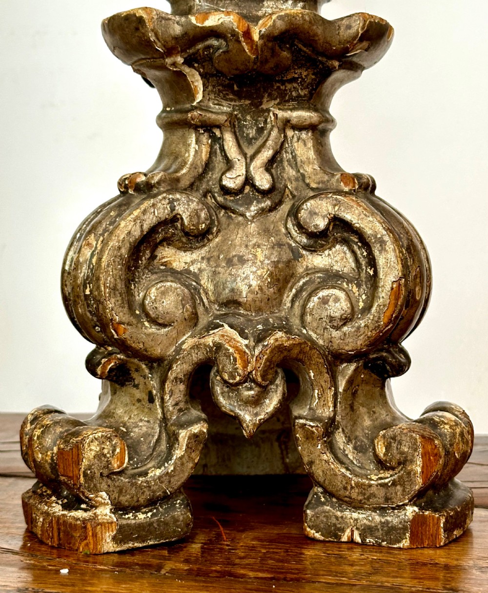 18th Century Italian Church Candlesticks View IV