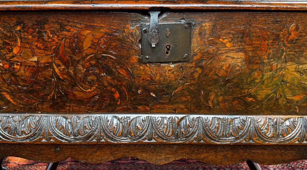 17th Century Oak Bible Box on Later Stand View XXIV