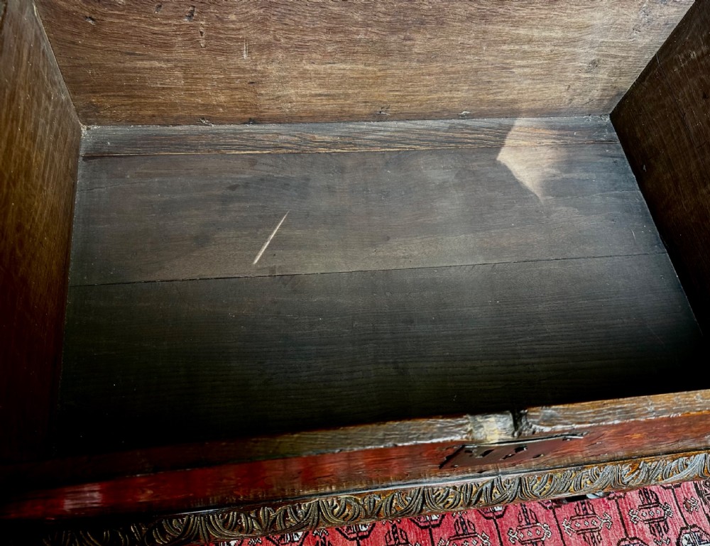 17th Century Oak Bible Box on Later Stand View XXVII