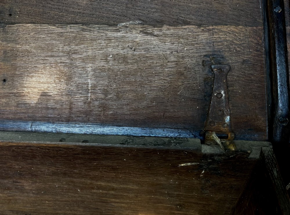 17th Century Oak Bible Box on Later Stand View XXIX