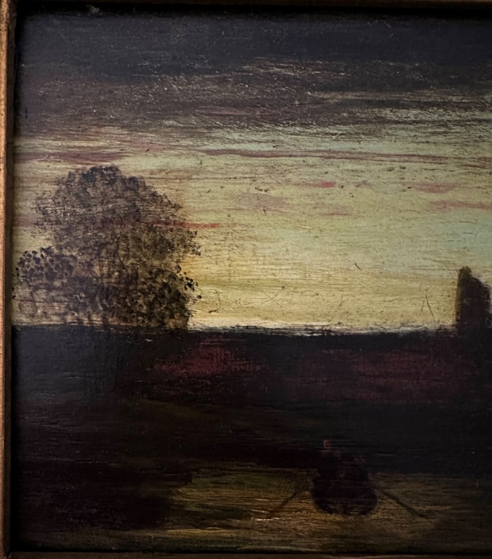Oil on Panel depicting Sudbury at Twilight View III