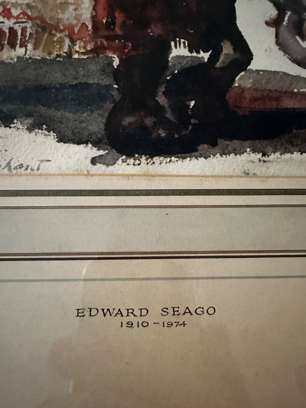 Follower of  Edward Seago  Watercolour. View VIII