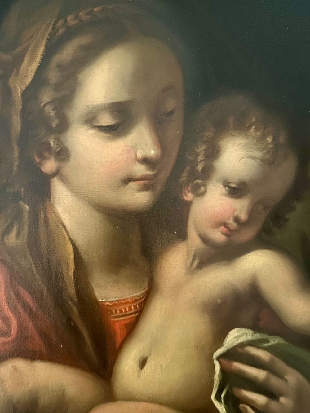 17th Century Oil on Canvas of The Holy Family in the manner of Carlo Maratta (1625-1713) View III