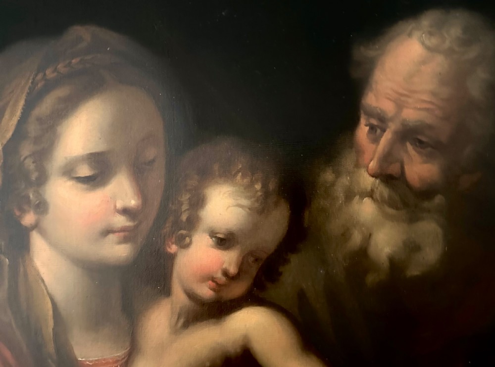 17th Century Oil on Canvas of The Holy Family in the manner of Carlo Maratta (1625-1713) View IV