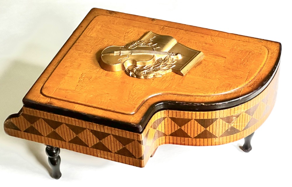 Art Deco Musical Cigarette Box in the form of a Piano