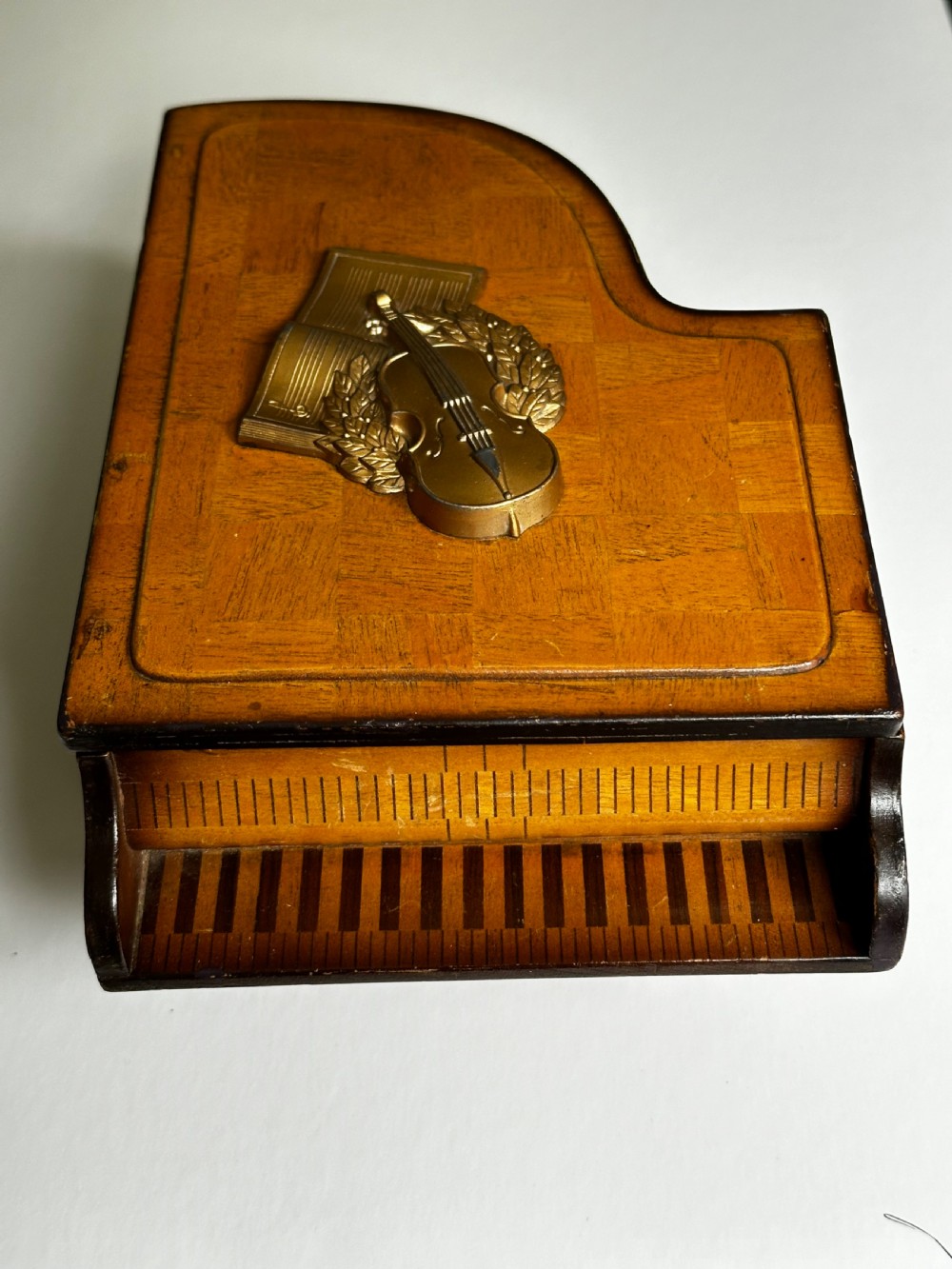 Art Deco Musical Cigarette Box in the form of a Piano View IV