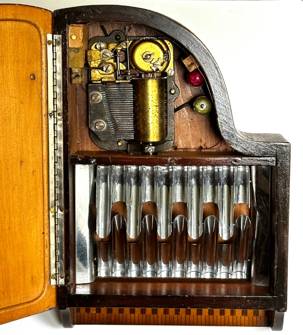 Art Deco Musical Cigarette Box in the form of a Piano View VI