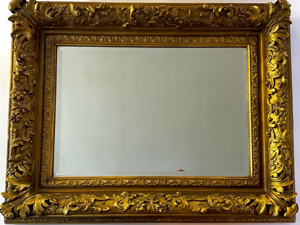 19th Century Gilt Framed Bevelled Mirror.