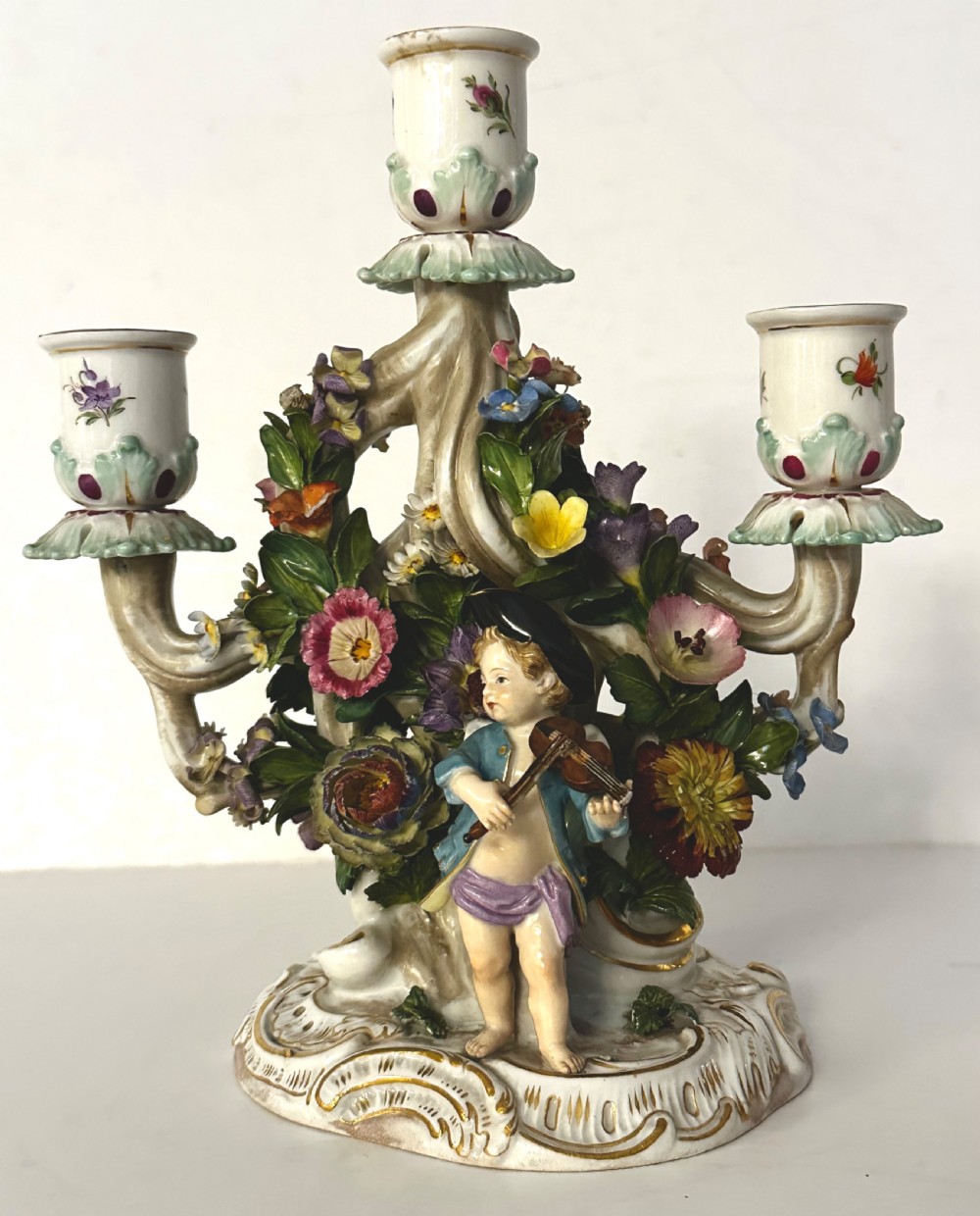 Pair of Meissen Candelabra. View III