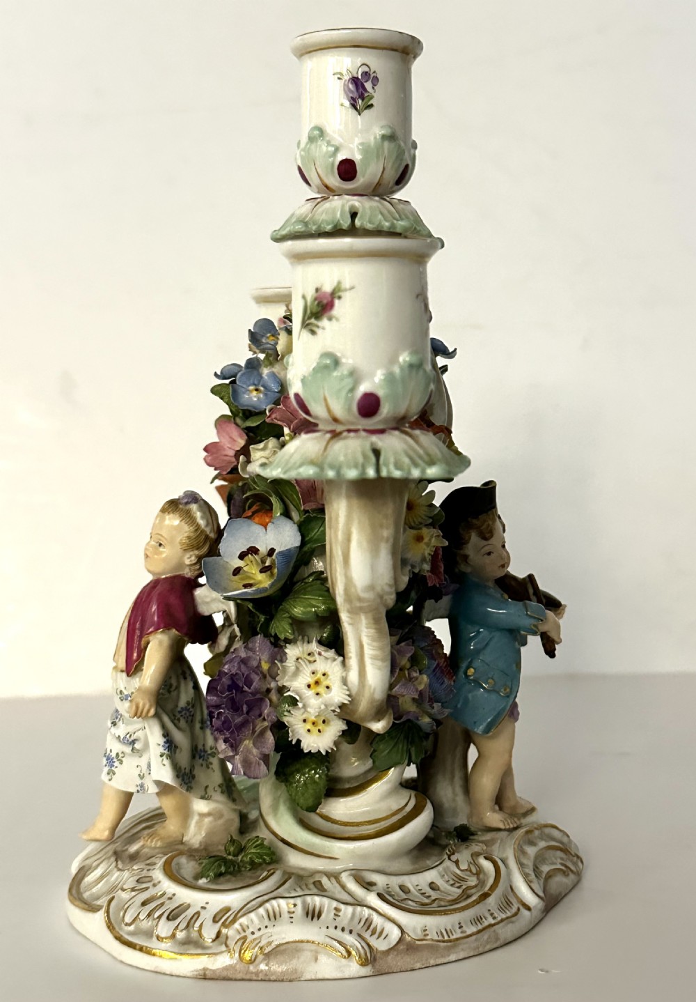 Pair of Meissen Candelabra. View IV