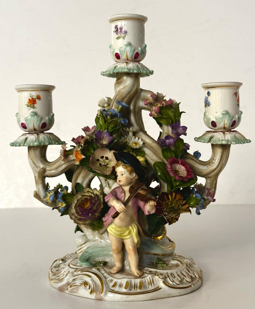 Pair of Meissen Candelabra. View X