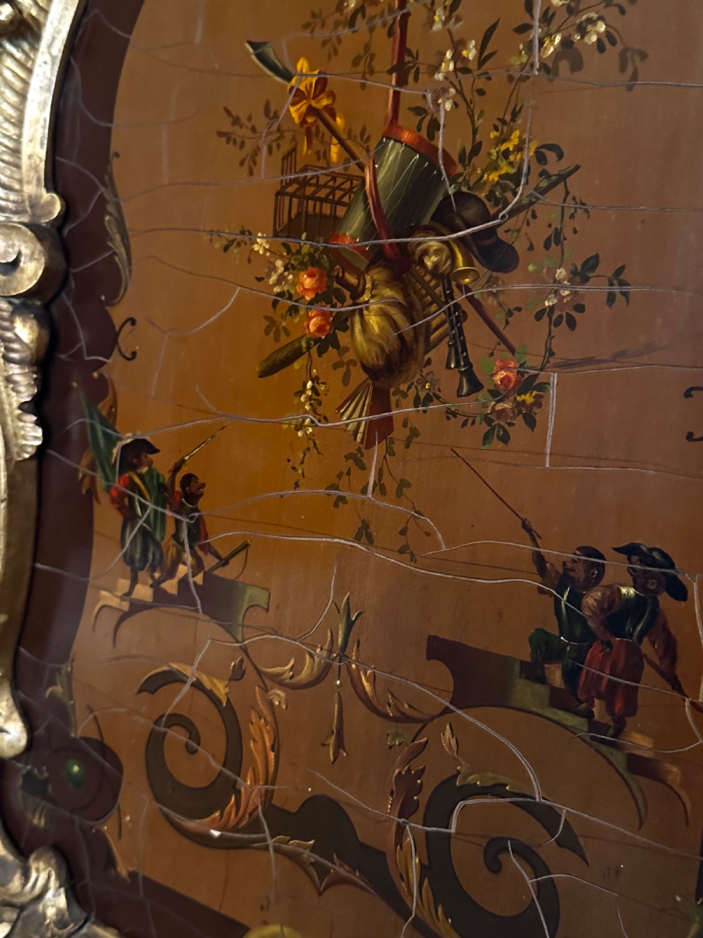 Italian Over Mantel  Mirror View VIII
