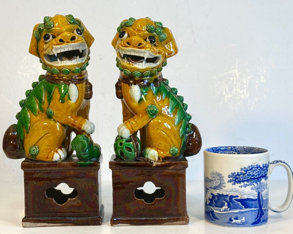 Pair of Chinese Buddhist Temple Lions. View VIII