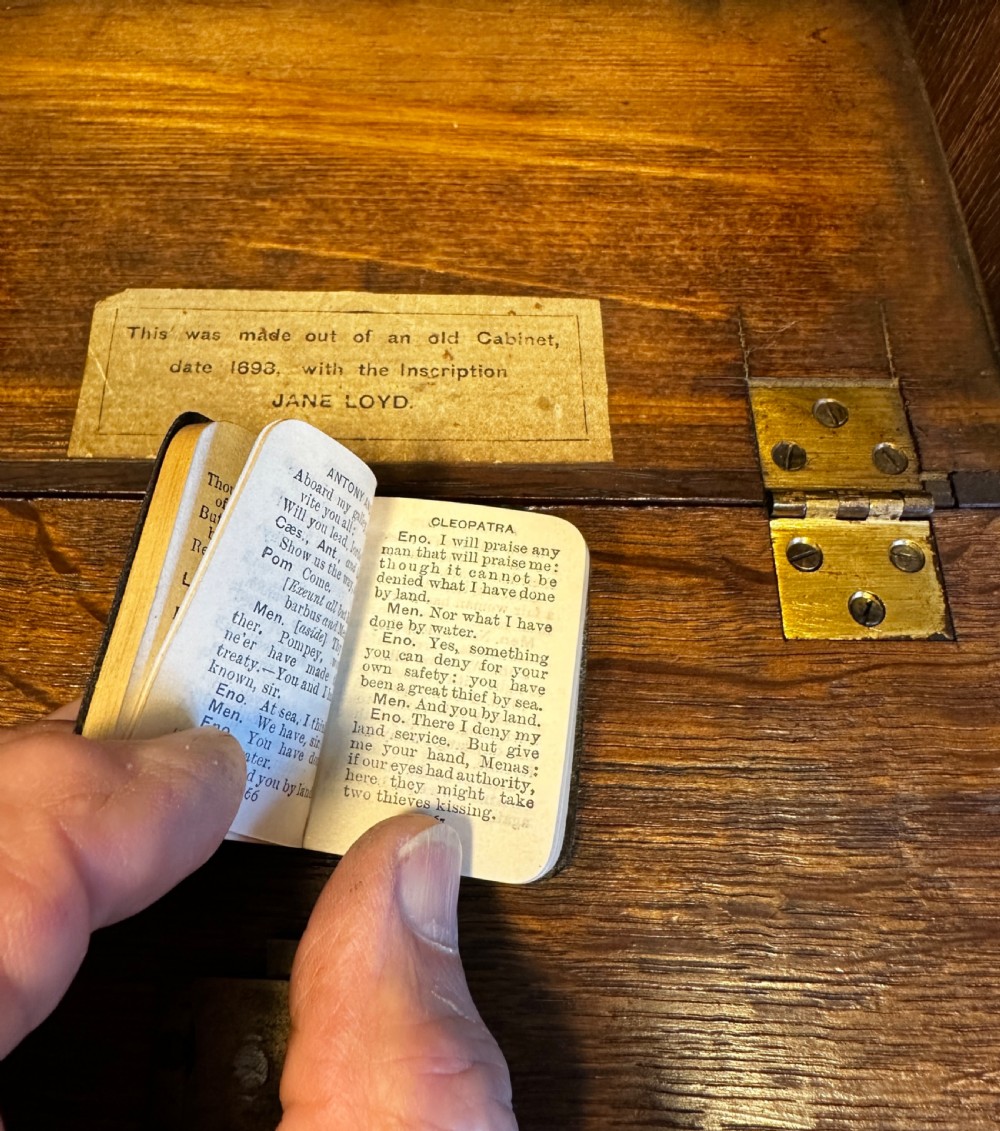 Apprentice  Dresser with Miniature Shakespeare Books. View X