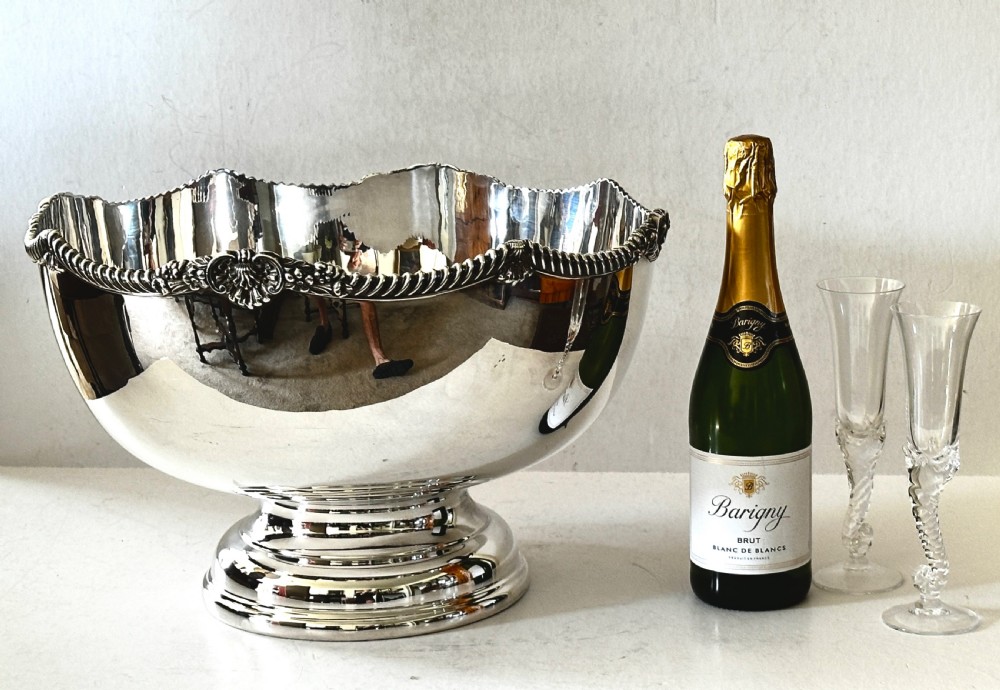 Large Silver plated Punch Bowl View V