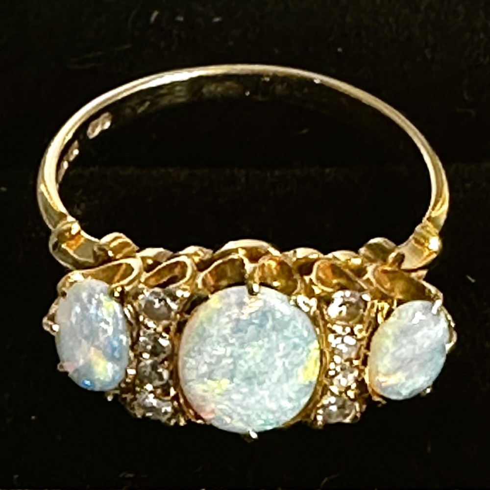 Opal and Diamond Ring , 18ct Gold View VI