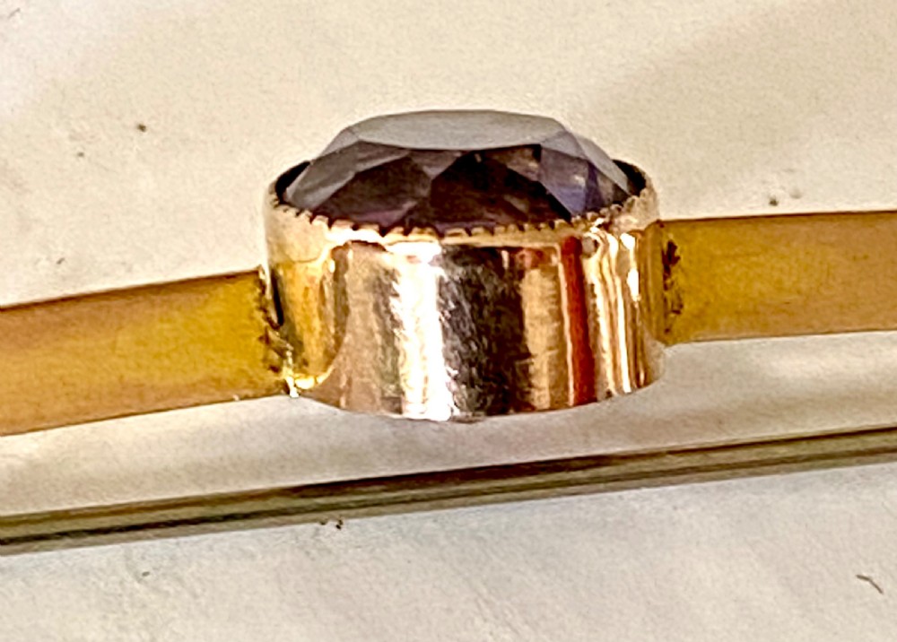 Amethyst and Gold Bar Brooch View VII