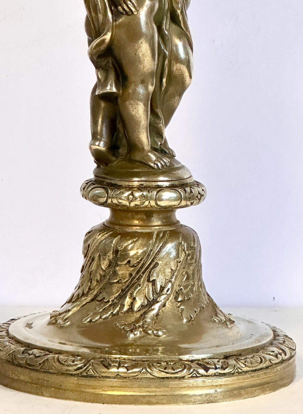 Italian Table Lamp in Gilt Brass and Bronze View IX