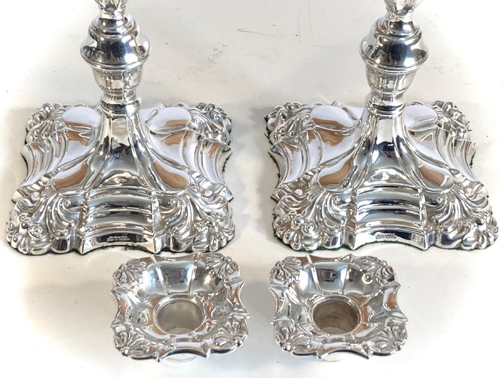 Edwardian Silver Plated Candlesticks View VI
