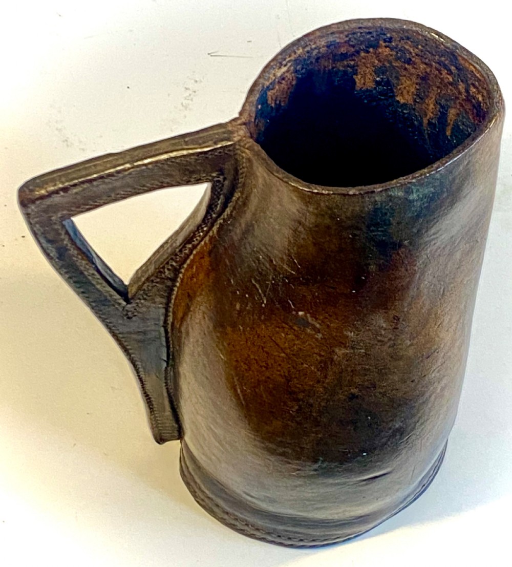 18th Century Leather Blackjack  ( Jug for Ale) View III