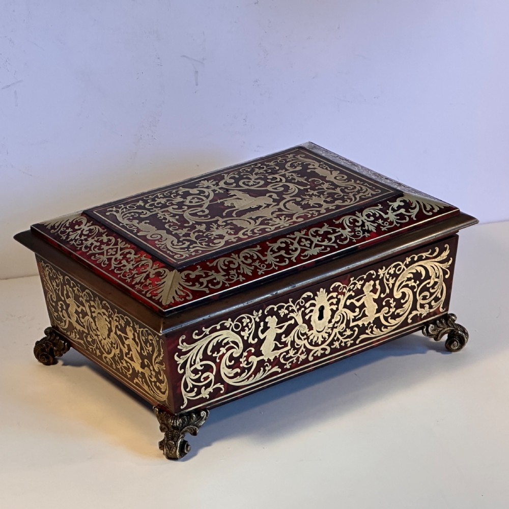  Boulle and Tortoiseshell Work Box