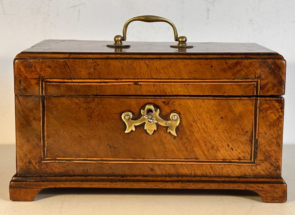 George III Walnut Tea Caddy 
