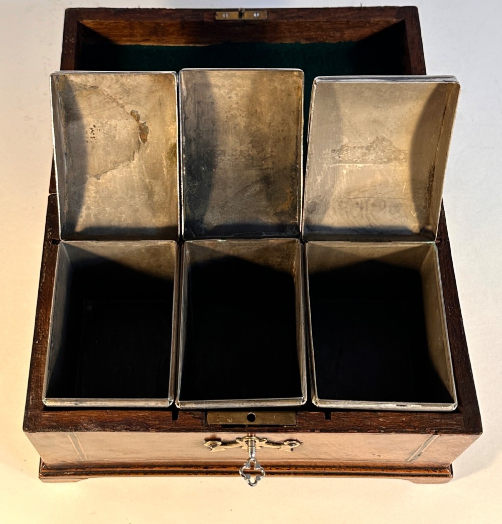 George III Walnut Tea Caddy  View IV
