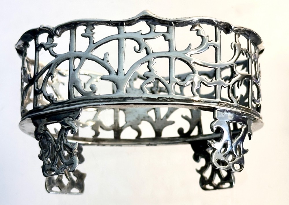 Pair of Georgian Silver Salts with Glass Liners  View IV