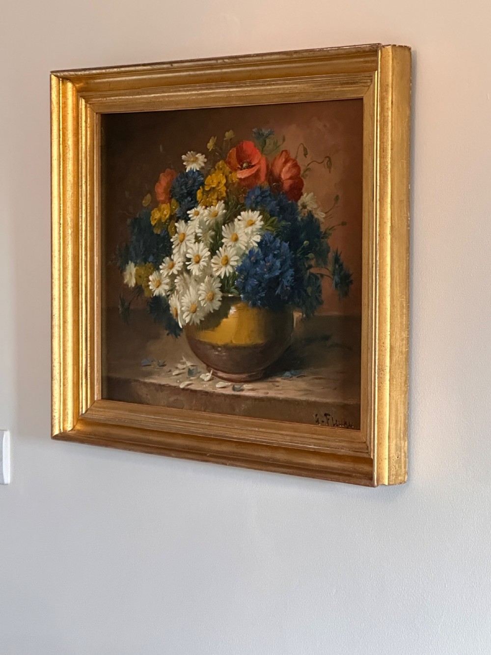 Oil on Canvas Depicting Floral Still Life View V
