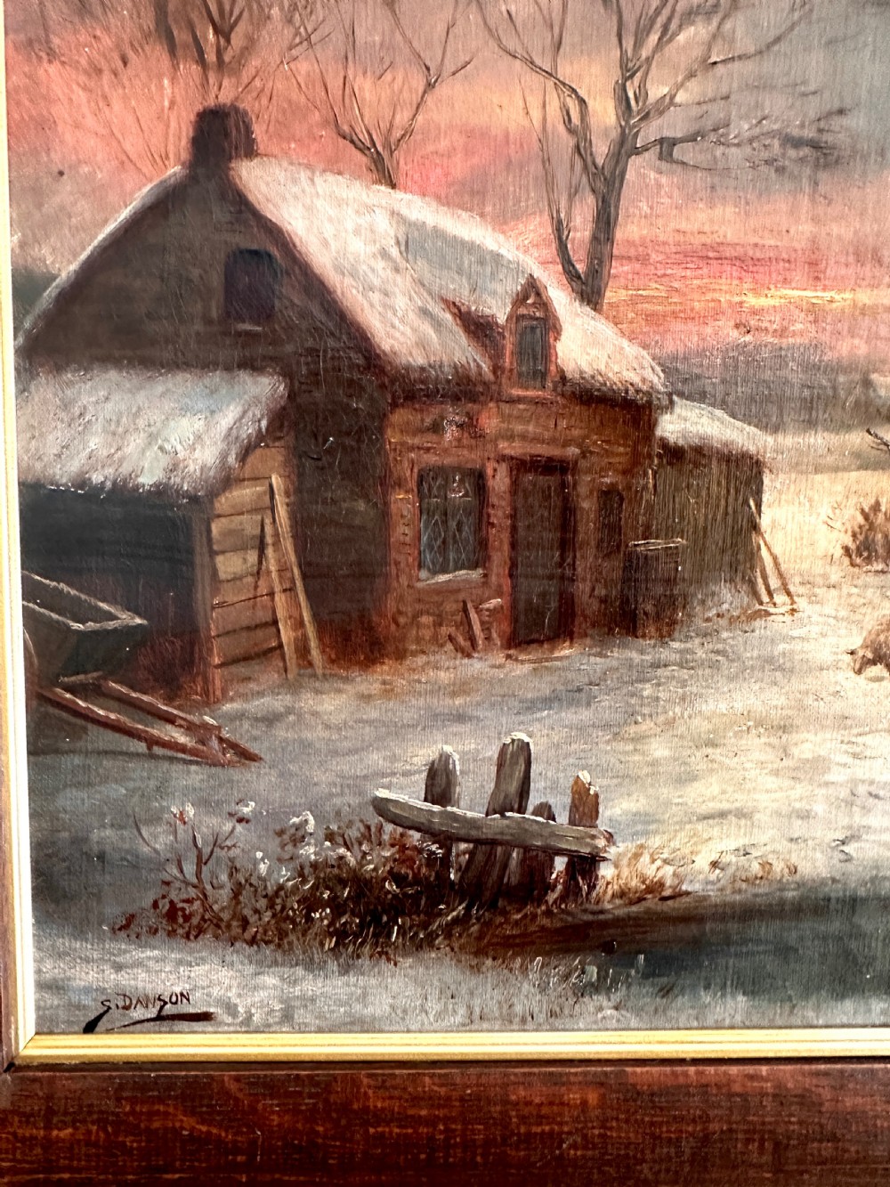 Oil on Canvas by Septimus Dawson (1851-1914) - A Winter Scene. View IV