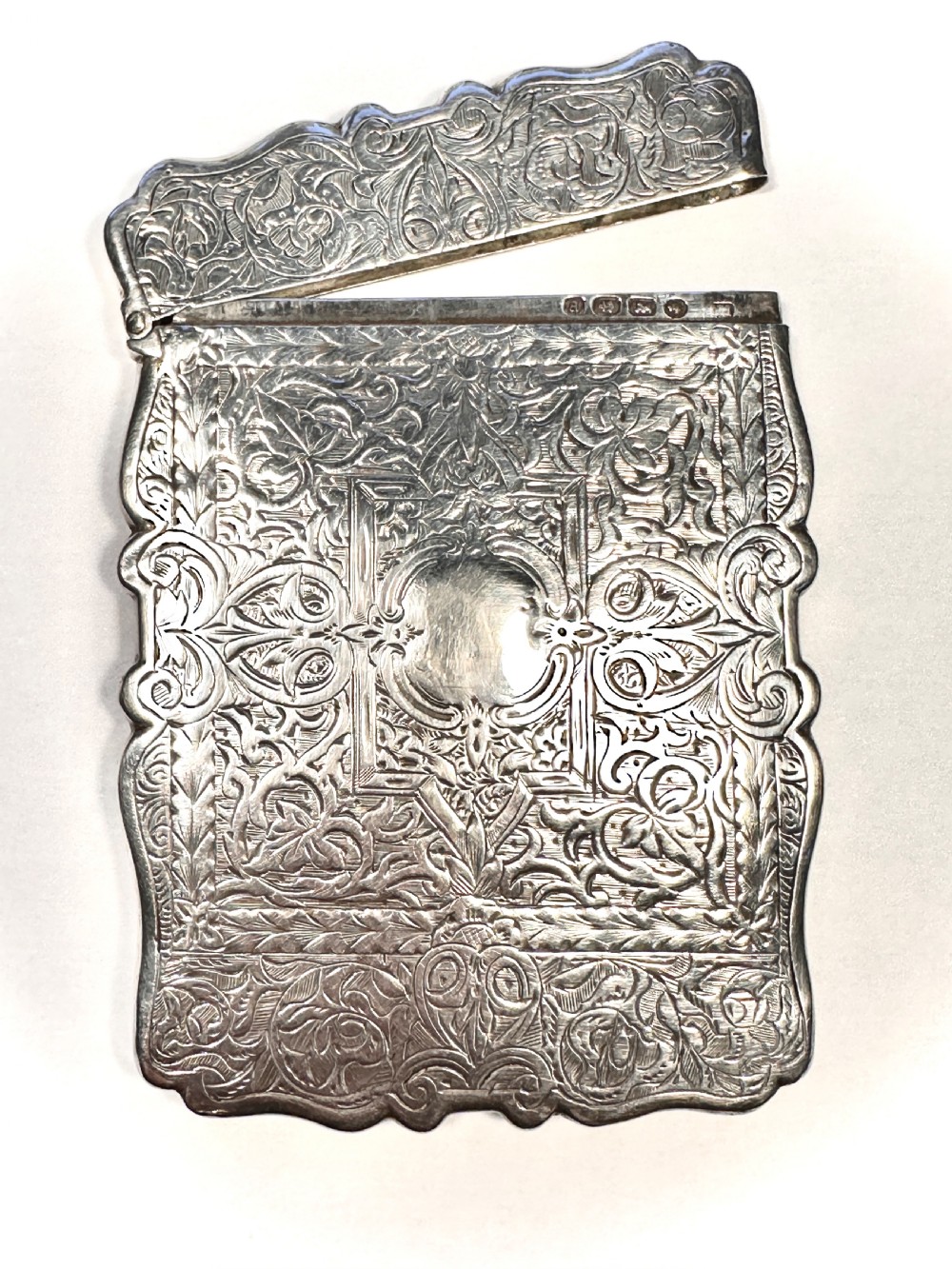 Silver Card Case By Nathaniel Mills. Birmingham 1875. View II