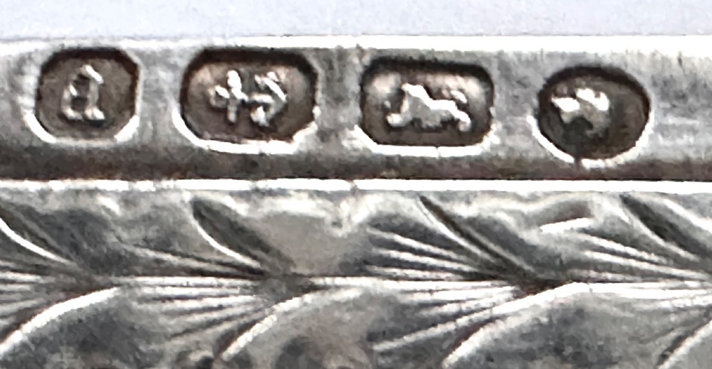 Silver Card Case By Nathaniel Mills. Birmingham 1875. View IV
