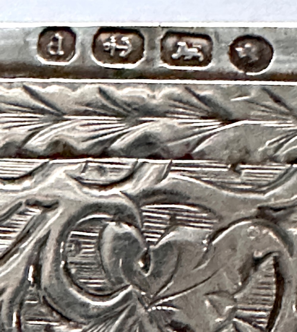 Silver Card Case By Nathaniel Mills. Birmingham 1875. View VI