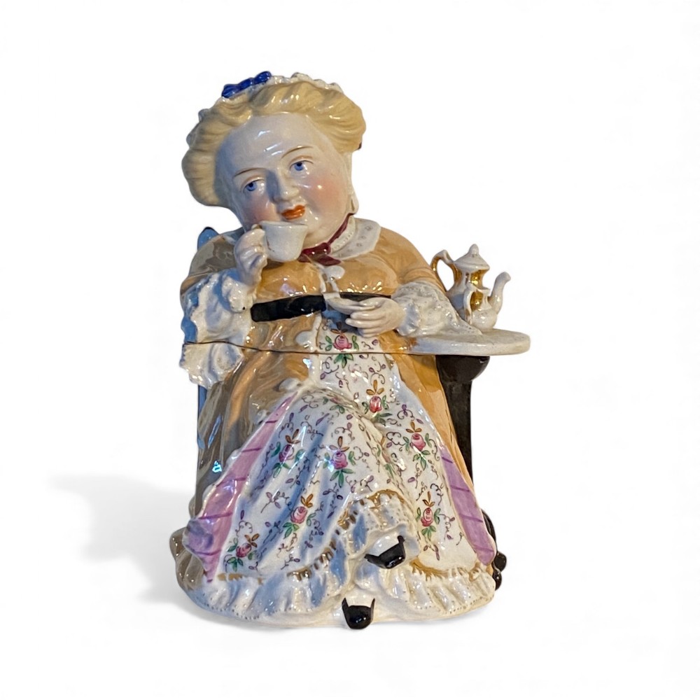 Staffordshire Porcelain Tobacco Jar 