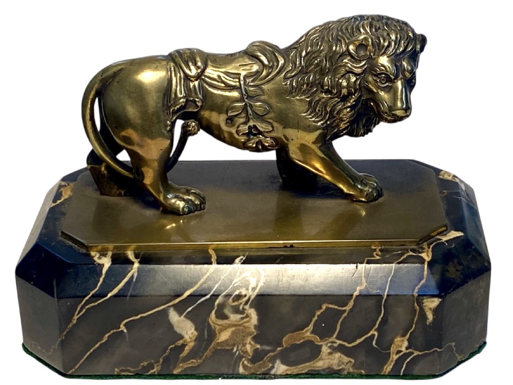 Grand Tour Bronze and Marble Paperweight