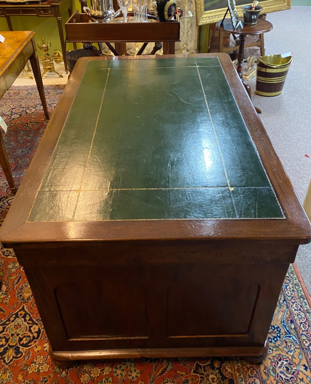 Partners Desk in Mahogany. View IV