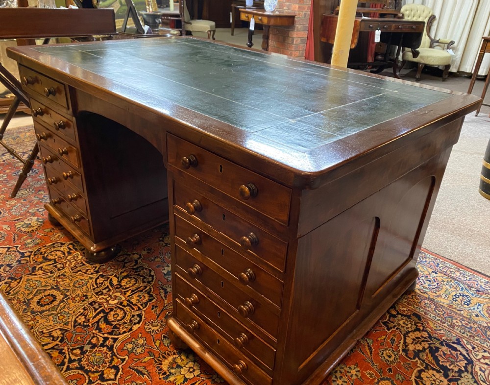 Partners Desk in Mahogany. View V