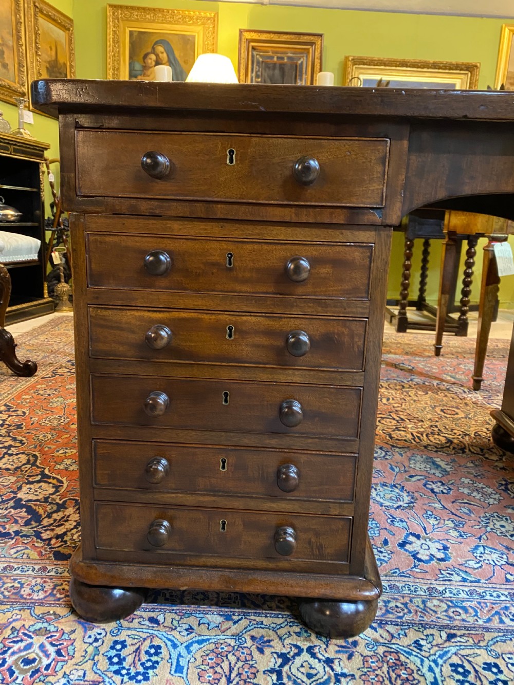 Partners Desk in Mahogany. View VII