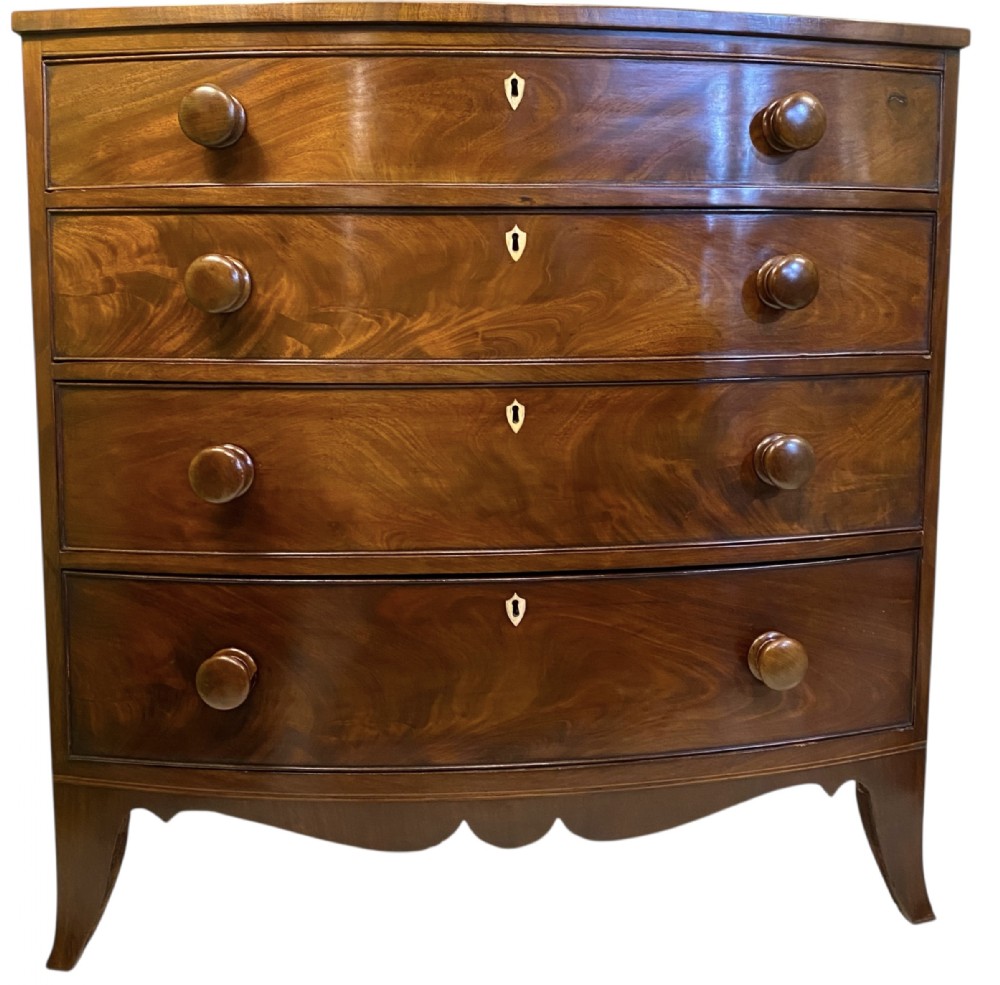 Regency Bow Front Chest of Drawers