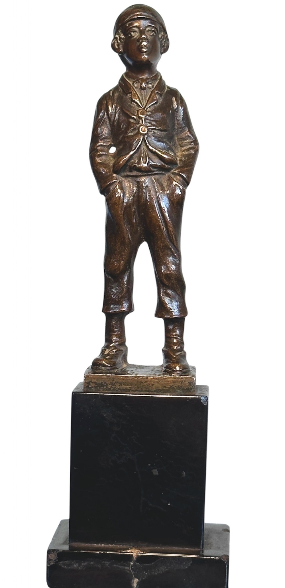 Bronze Whistling Boy by F Thiermann