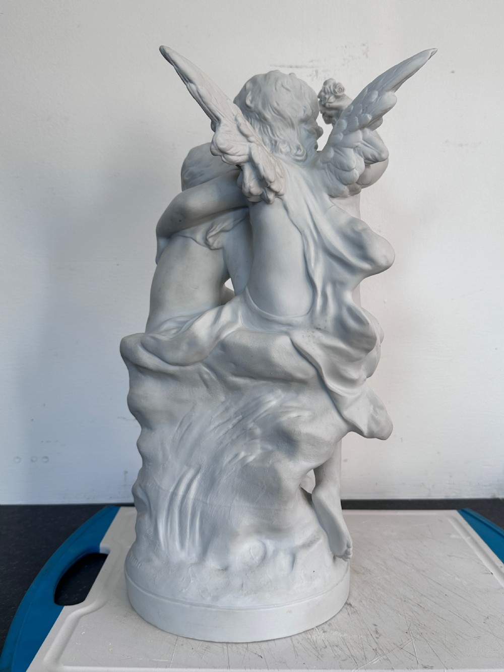 Bisque Porcelain Figure of Cupid and Psyche after Auguste Moreau View III