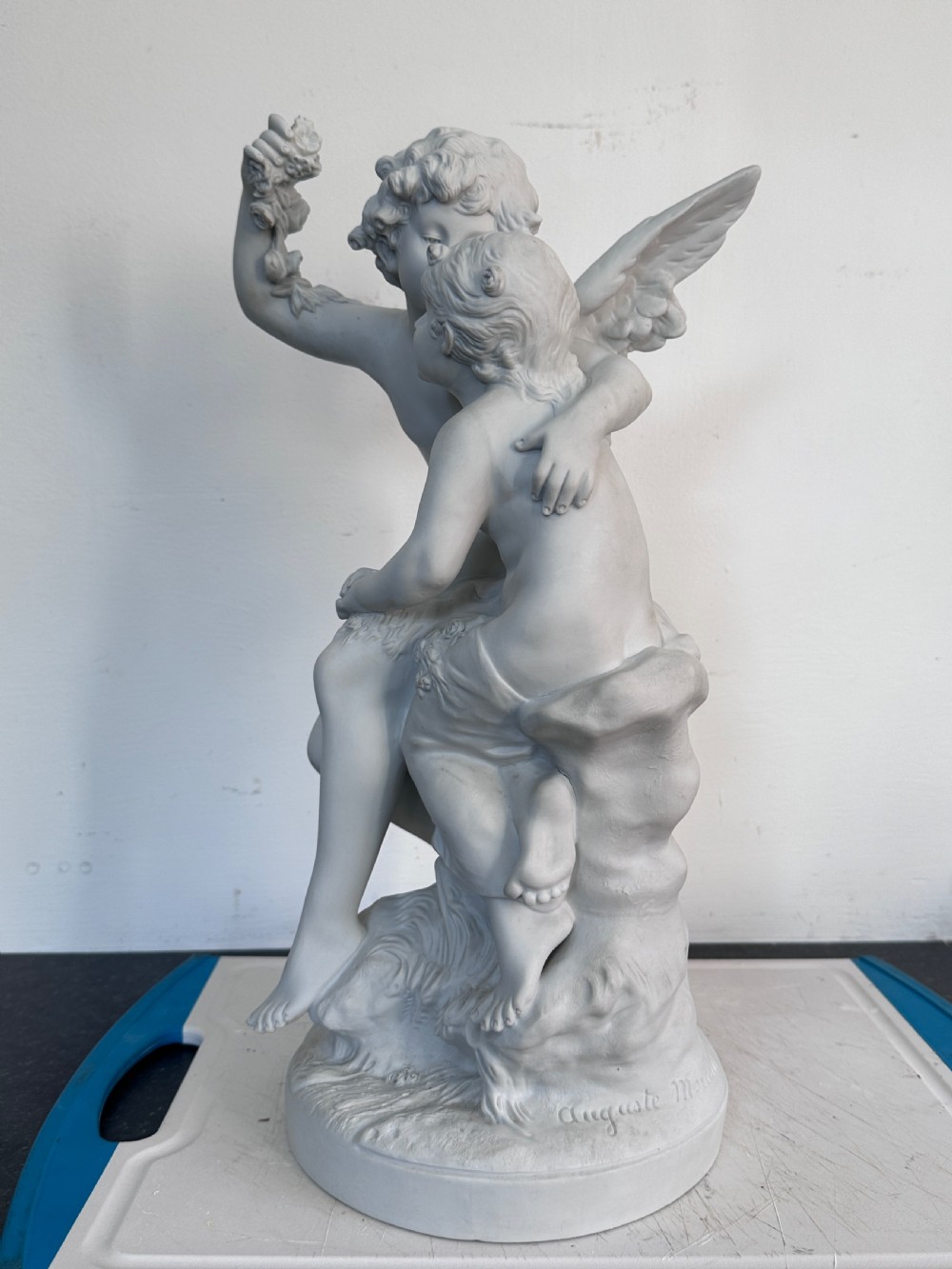 Bisque Porcelain Figure of Cupid and Psyche after Auguste Moreau View IV