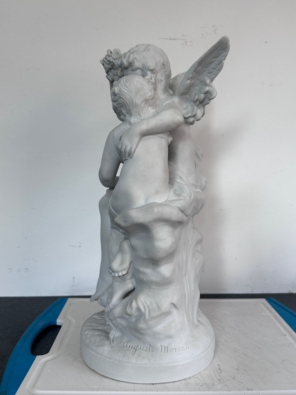 Bisque Porcelain Figure of Cupid and Psyche after Auguste Moreau View V