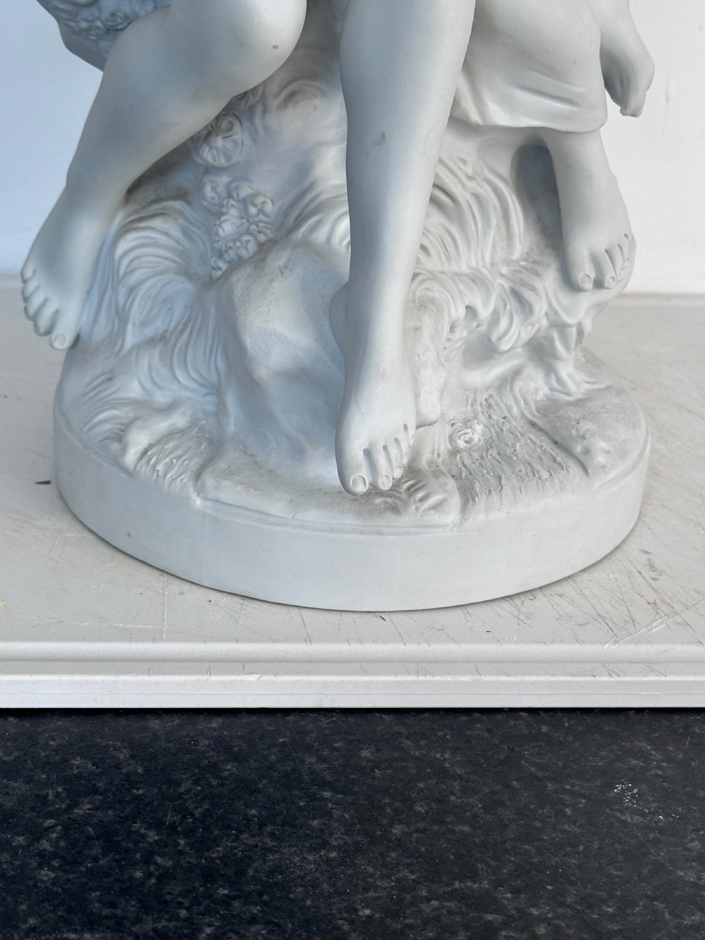 Bisque Porcelain Figure of Cupid and Psyche after Auguste Moreau View VII