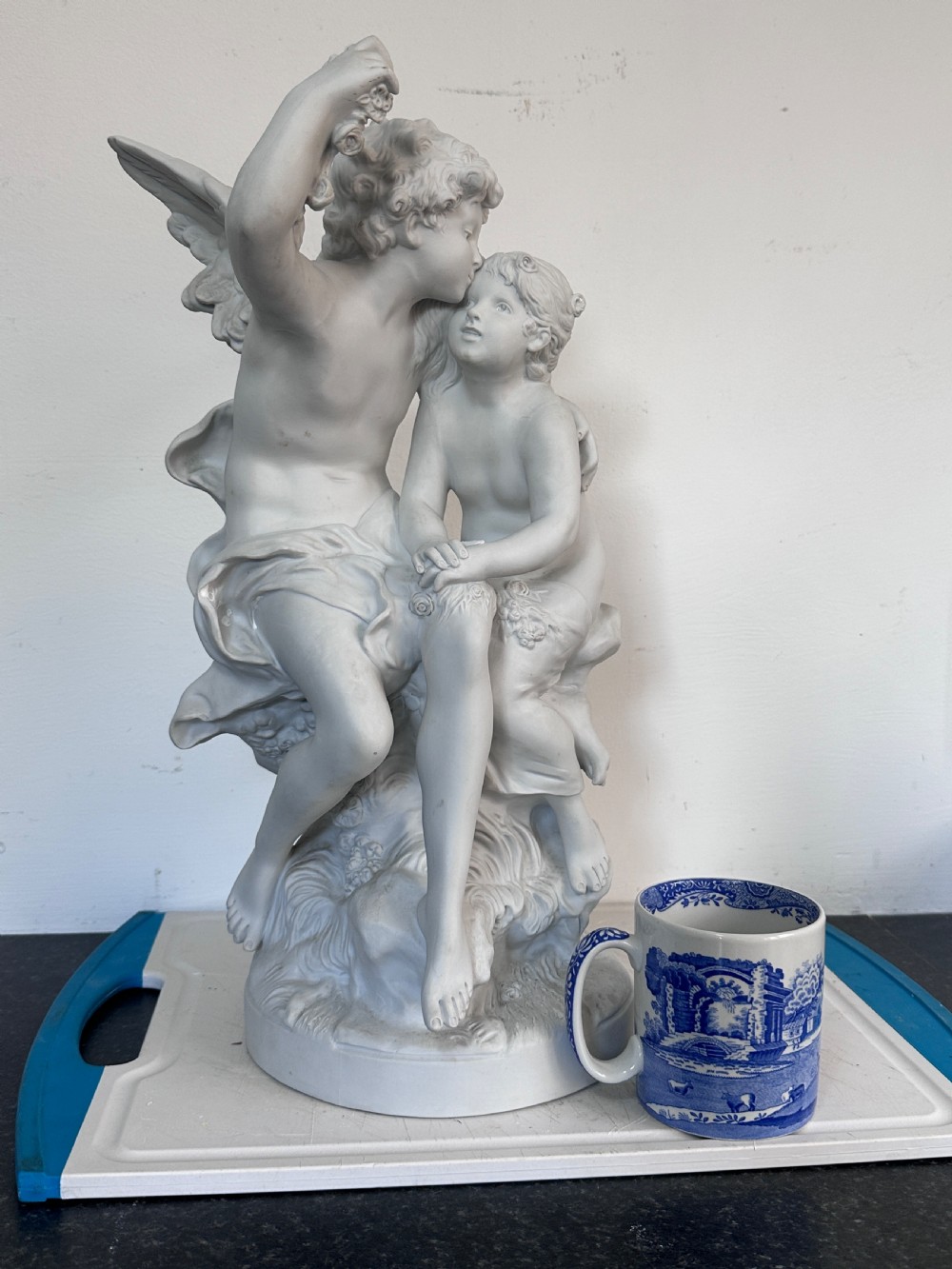 Bisque Porcelain Figure of Cupid and Psyche after Auguste Moreau View X