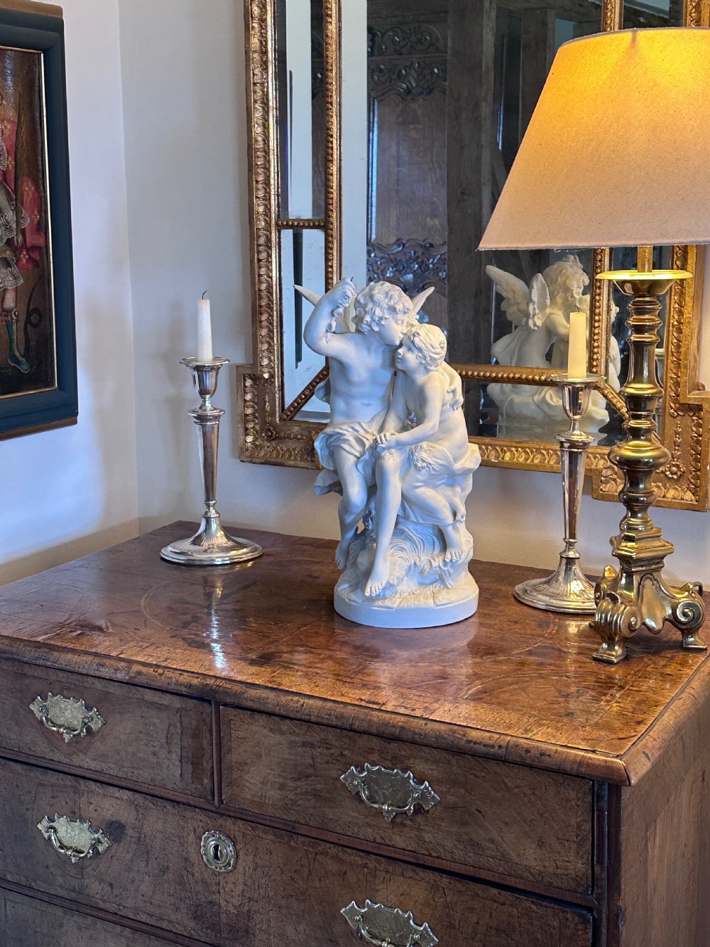 Bisque Porcelain Figure of Cupid and Psyche after Auguste Moreau View XX