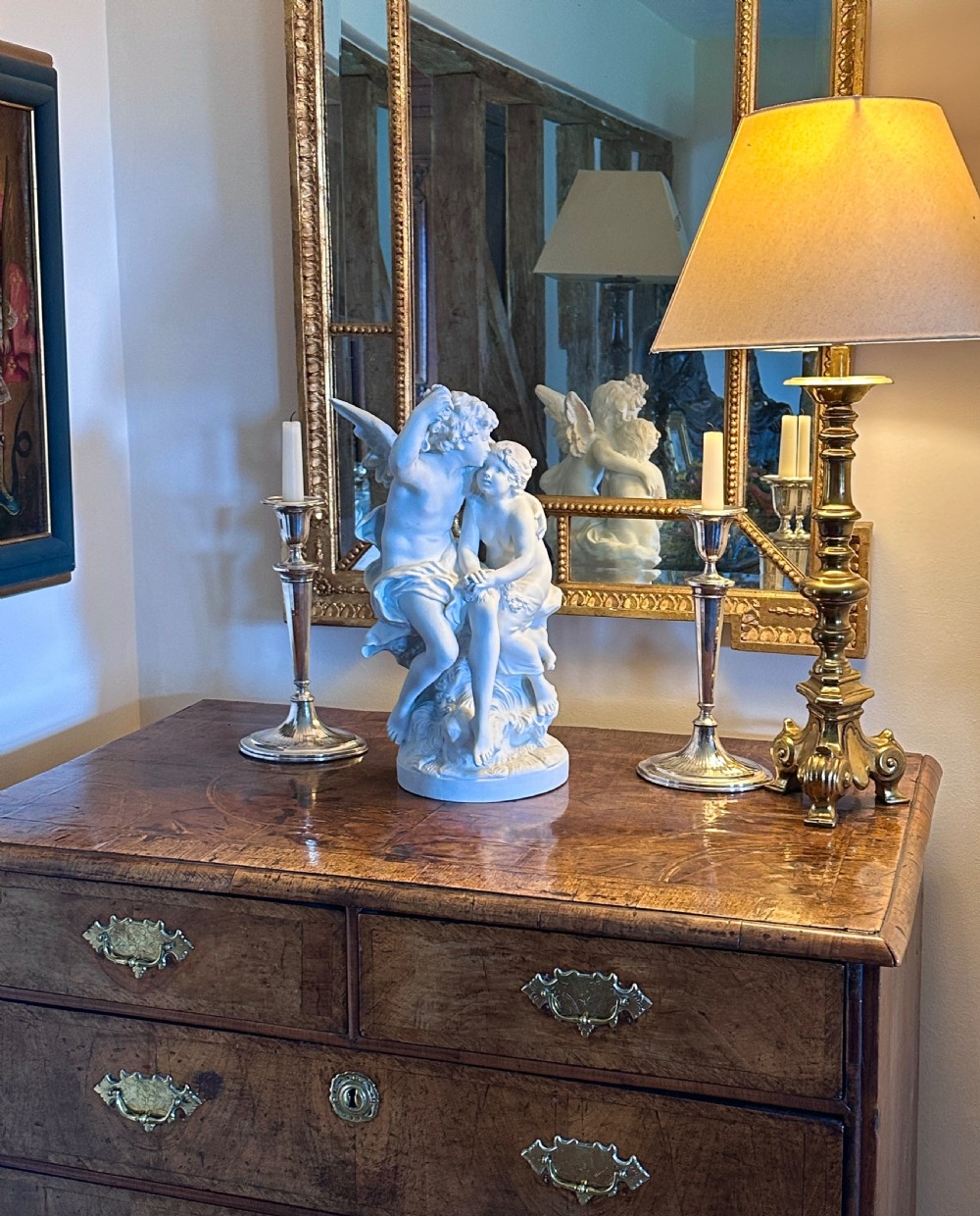 Bisque Porcelain Figure of Cupid and Psyche after Auguste Moreau View XXIII