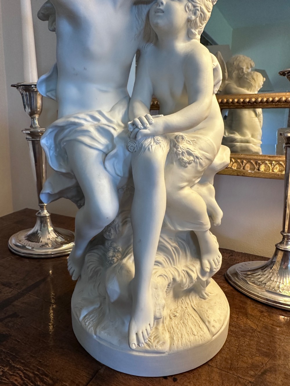 Bisque Porcelain Figure of Cupid and Psyche after Auguste Moreau View XXVII